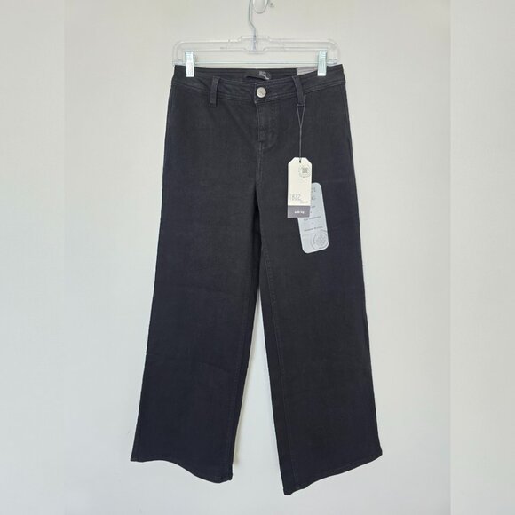 NWT 1822 Denim Wide Leg Jeans Size 4 Black Y2K - Picture 1 of 9